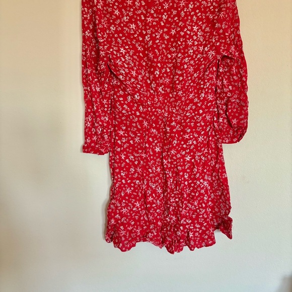 Zara Red Floral Mini Dress - Picture 6 of 7